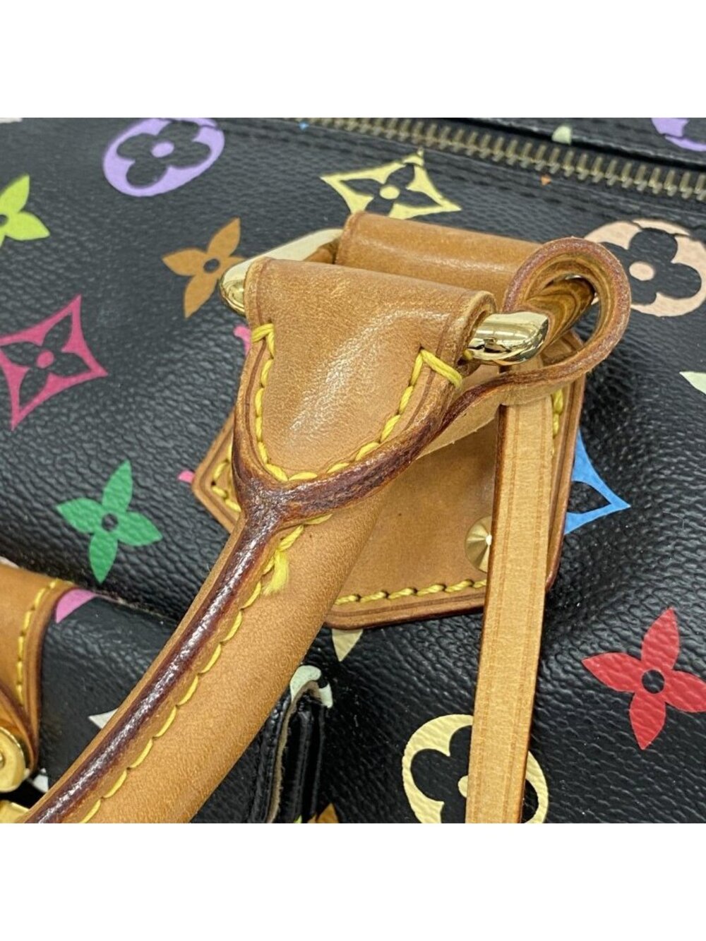 Louis Vuitton Handbag Monogram Multicolor Speedy 30 Noir - Picture 8 of 10